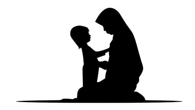 Ilustrasi ibu dan sang anak
