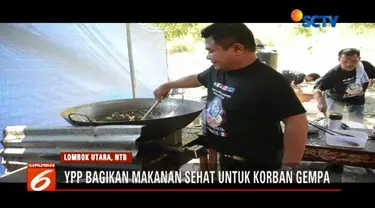 Bersama para koki profesional, Yayasan Pundi Amal Peduli Kasih (YPP) bagikan makanan siap saji untuk korban gempa di Lombok hingga ke pelosok daerah.