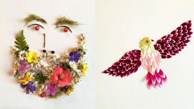 Aneka Kolase Cantik dari Kumpulan Kelopak Bunga  
