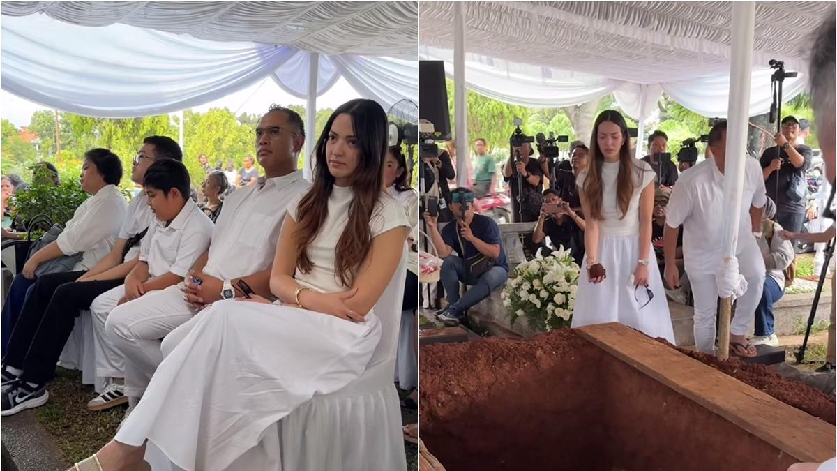 7 Potret Nia Ramadhani Lepas Kepergian Nenek di Pemakaman, Berderai Air Mata