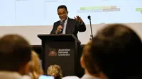Mantan Gubernur DKI Jakarta Anies Baswedan memberikan kuliah umum di Australian National University Canberra saat melakukan kunjungan ke Australia (Instagram/@aniesbaswedan)