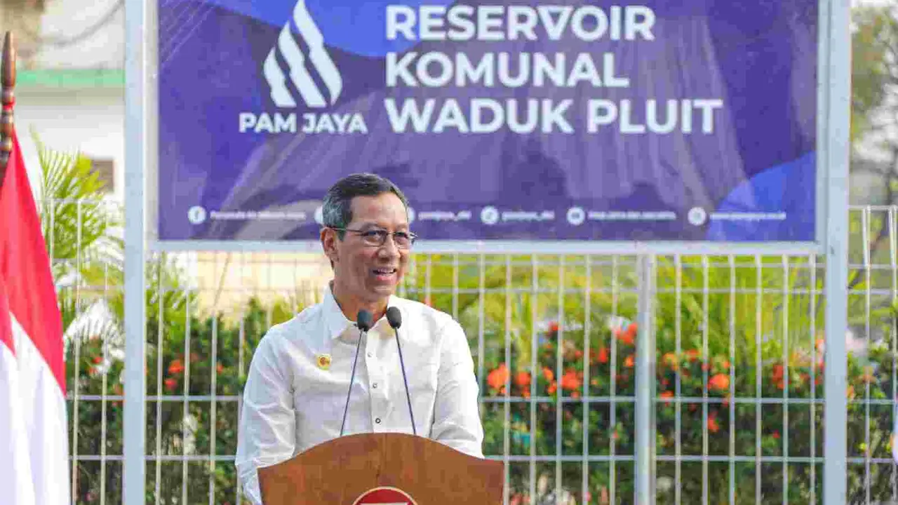Penjabat (Pj) Gubernur DKI Jakarta Heru Budi Hartono meresmikan Reservoir Komunal Waduk Pluit di Rusun Waduk Pluit Muara, Penjaringan, Jakarta Utara, pada Rabu (4/10/2023).  (Istimewa)