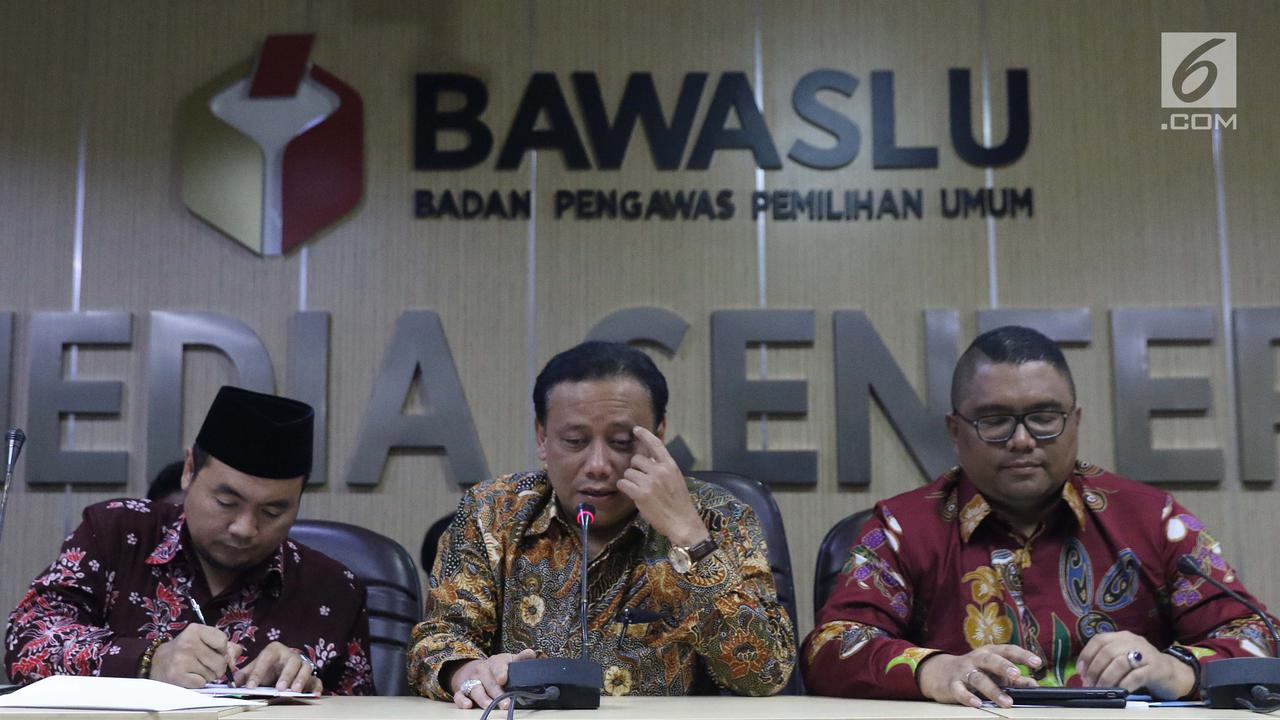 H-1 Pemilu 2019, Bawaslu Temukan Sejumlah Pelanggaran