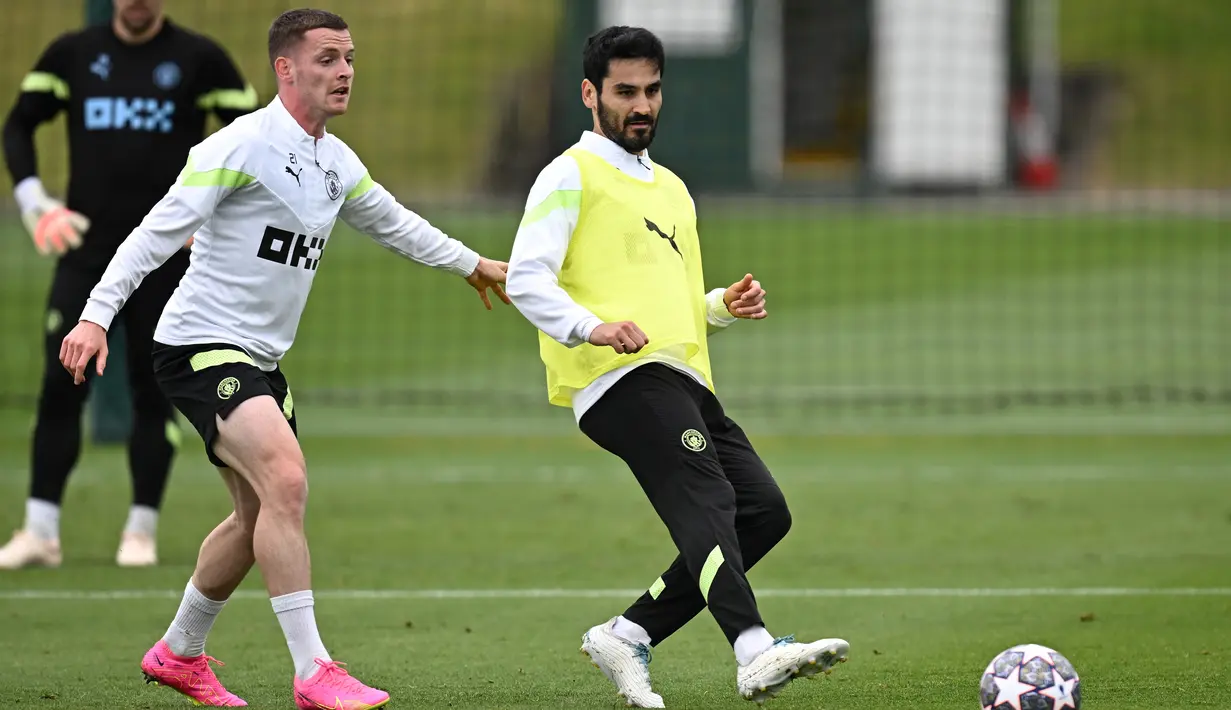 <p>Duel final Liga Champions antara Manchester City kontra Inter Milan, digelar Stadion Olimpiade Ataturk, Turki, Minggu (11/6/2023), Pukul 02.00 WIB. (AFP/Paul Ellis)</p>