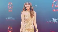Gaya Anggun Aurelie Moeremans Debut Karpet Merah di Hollywood, Hadiri Premier Film Final Destination: Bloodlines