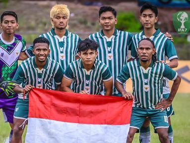 Tim Nasional Football Association Seven (FA7) Indonesia berhasil menggemparkan panggung olahraga internasional dengan keberhasilan mengamankan tiket babak semifinal pada ajang bergengsi IFA7 World Championship 2026. (Foto: Dispenal)