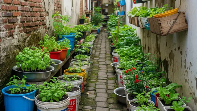 Desain Kebun Rumah di Gang Sempit Tapi Tetap Hijau