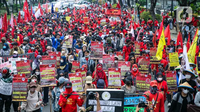 Aksi Mahasiswa dan Buruh Peringati Hari Sumpah Pemuda