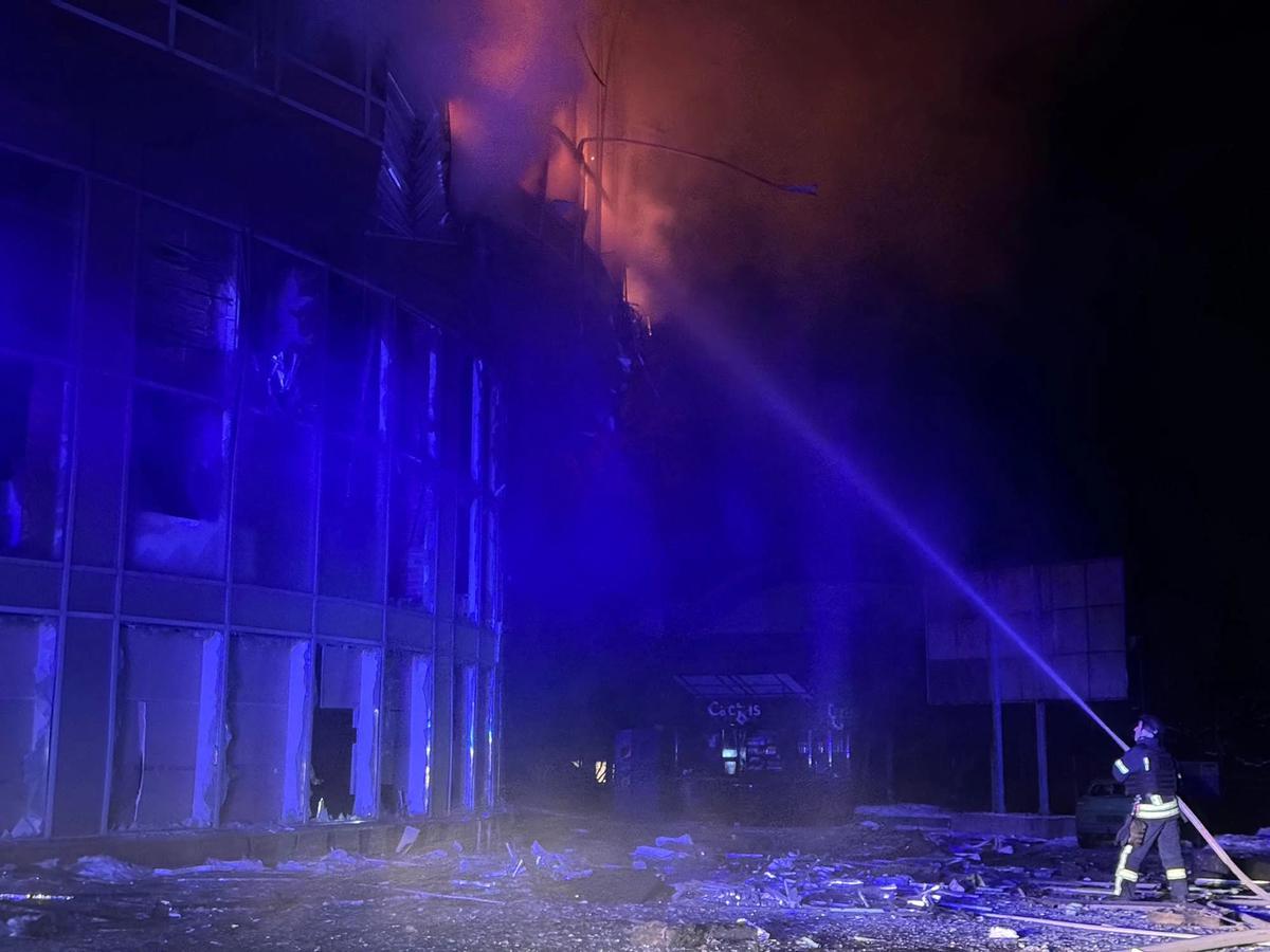FOTO: Serangan Besar Besaran Drone Rusia Guncang Zaporizhzhia Ukraina