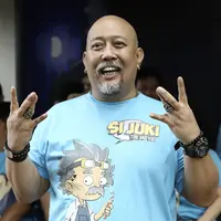 Pengalaman baru dan seru dirasakan oleh Indro Warkop. Kalau selama ini ia berperan di depan kamera, kini ia didaulat mengisi suara dalam film Si Juki The Movie. (Galih W. Satria/Bintang.com)