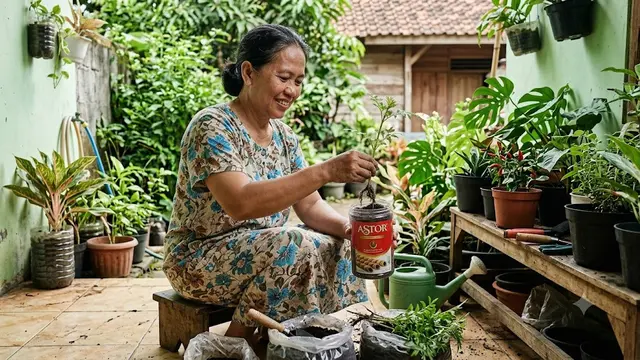 Cara Menanam Kenikir di Toples Bekas Astor