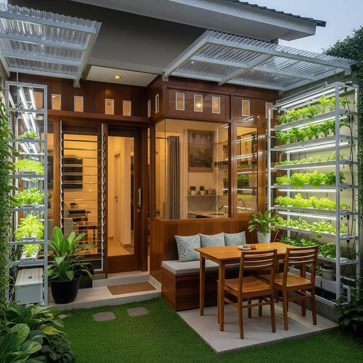 9 Model Rumah Mungil tapi Punya Halaman Belakang untuk Hidroponik, Mini tapi Maksimal