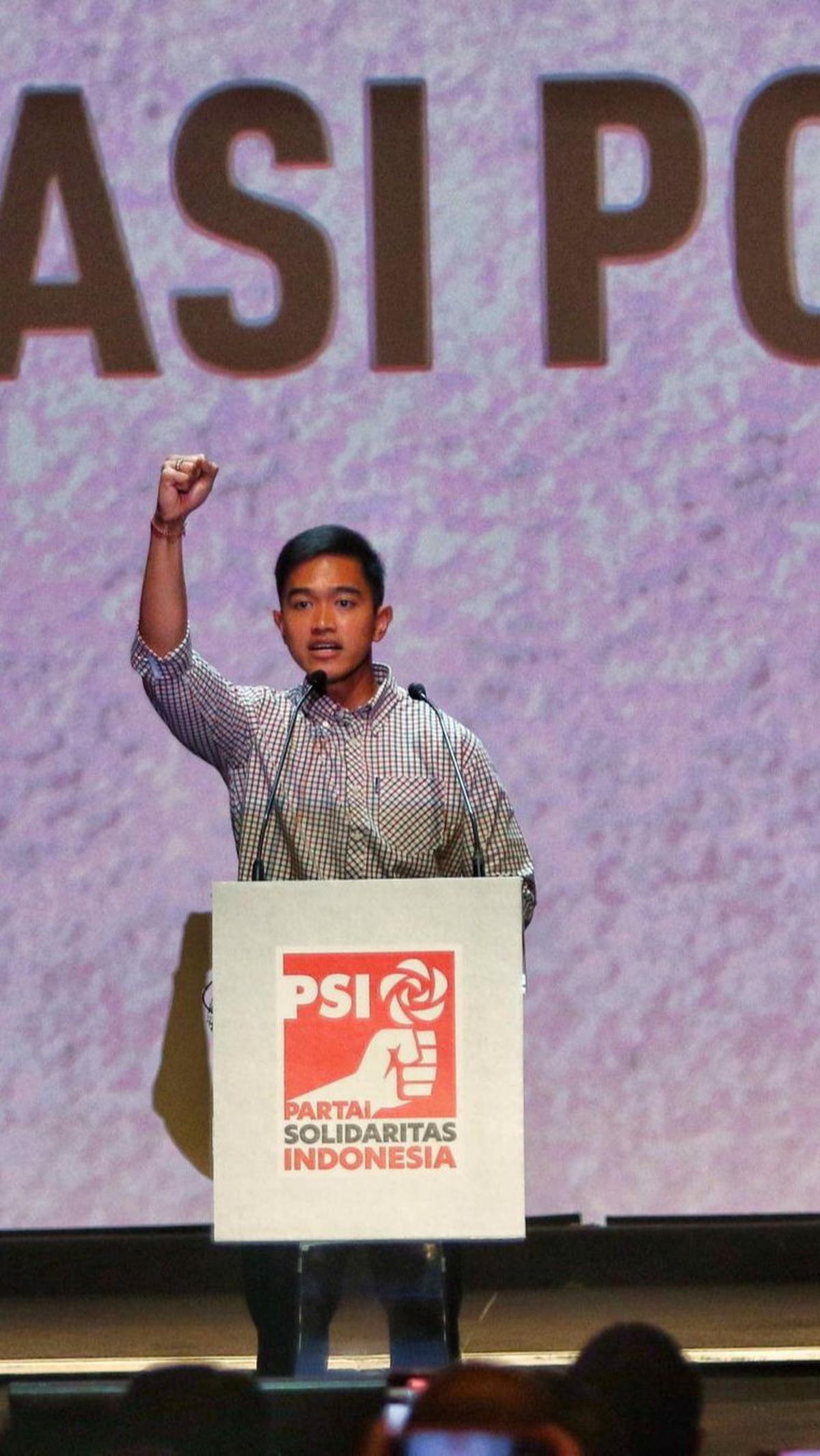 Di awal pidatonya, dia menyampaikan terima kasih kepada seluruh kader PSI.<br>