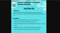 Hujan es guyur Surabaya pada hari ini Senin (21/2/2022) diketahui dari sosial media resmi BMKG Juanda. (Twitter @infobmkgjuanda)