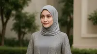 10 Model Gamis Brokat Kombinasi Polos yang Bagus, Tampil Elegan di 2025