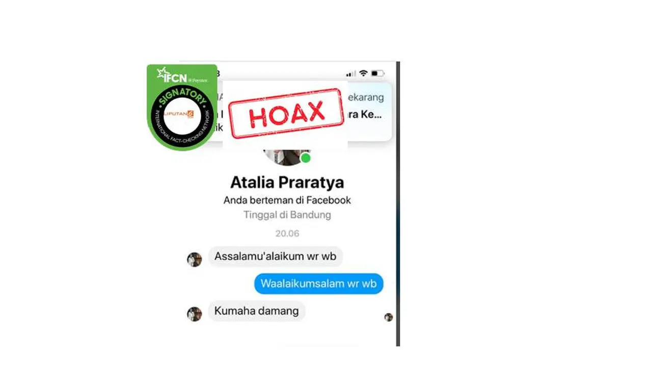 Cek Fakta Facebook Atalia Praratya