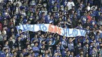 Koreografi Biru-Putih Sederhana Bobotoh Persib di Stadion GBK