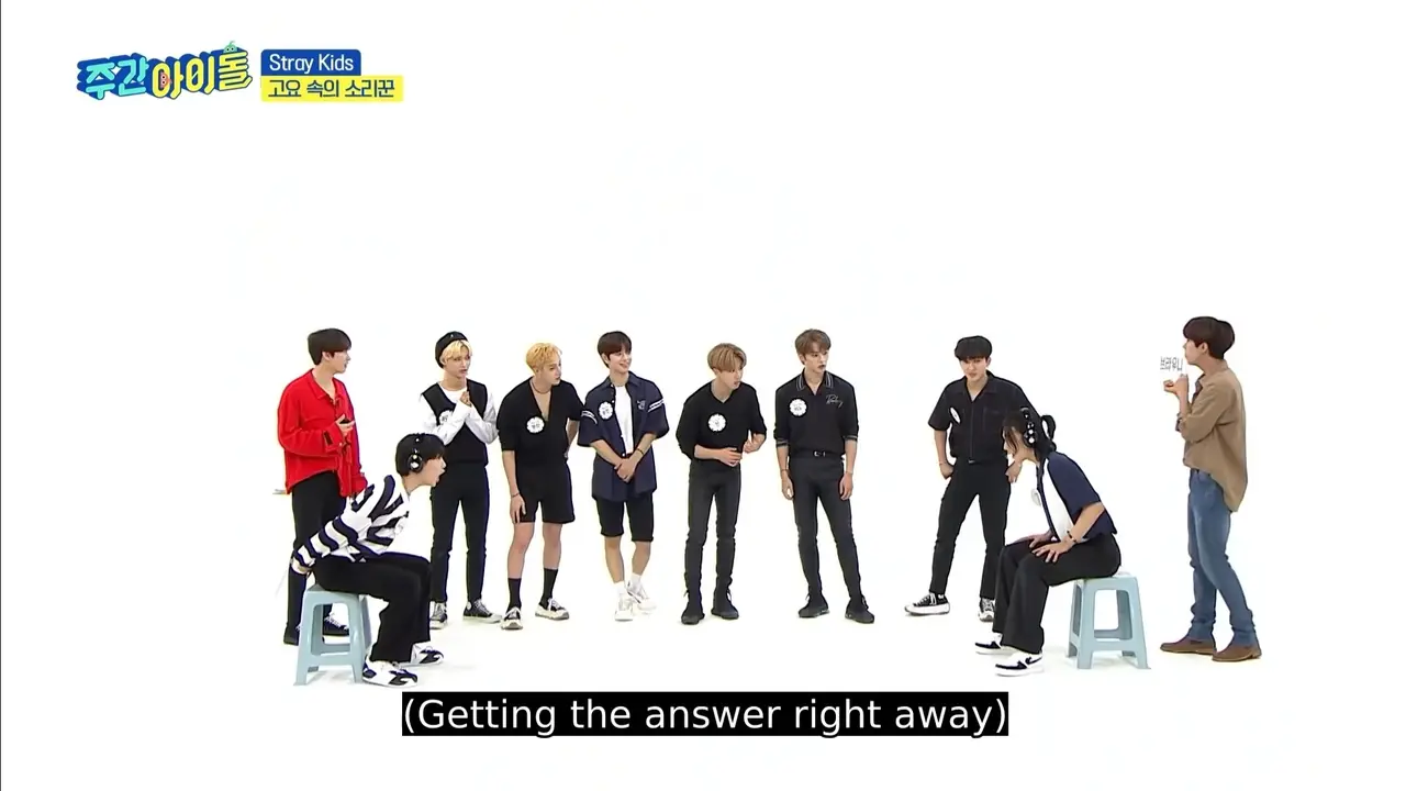 Stray Kids Playing Whisper Challenge on Weekly Idol EP 526