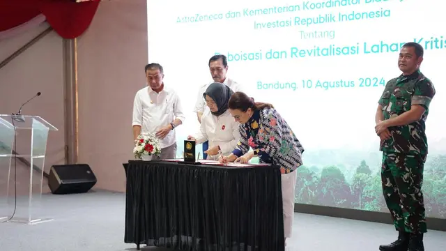 Perpanjang Kerja Sama dengan Kemenkomarves, AstraZeneca Bakal Tanam 20 Juta Pohon untuk Reboisasi Lahan Kritis DAS Citarum
