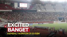 Berita video suporter merasas senang sekali bisa menonton Timnas Indonesia kembali bertanding di SUGBK (Stadion Utama Gelora Bung Karno), Senayan, saat menghadapi Kamboja di Grup A Piala AFF 2022, Jumat (23/12/2022).
