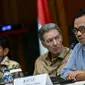 Menteri ESDM, Sudirman Said mengatakan pemerintah sepakat memperpanjang operasional PT Freeport Indonesia selama 6 bulan, Jakarta,Minggu (25/1/2015). Pertemuan membahas pemberian izin perpanjangan MoU PT Freeport Indonesia. (Liputan6.com/Faizal Fanani)