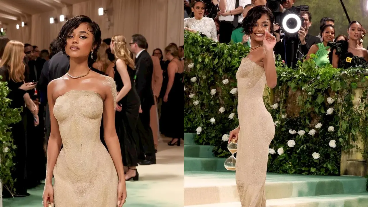 Gaya Debut Tyla di Met Gala 2024, Tampil All Out Kenakan Gaun yang Terbuat dari Pasir