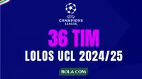Infografis: Inilah 36 Tim yang Lolos UEFA Liga Champions Musim 2024/2025