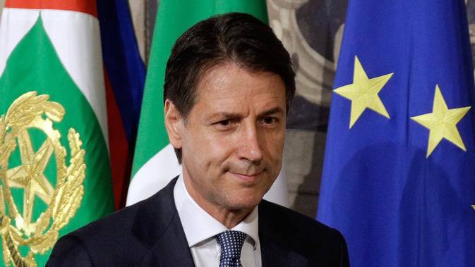 Perdana Menteri Italia Giuseppe Conte (AP/Gregoria Borgia)