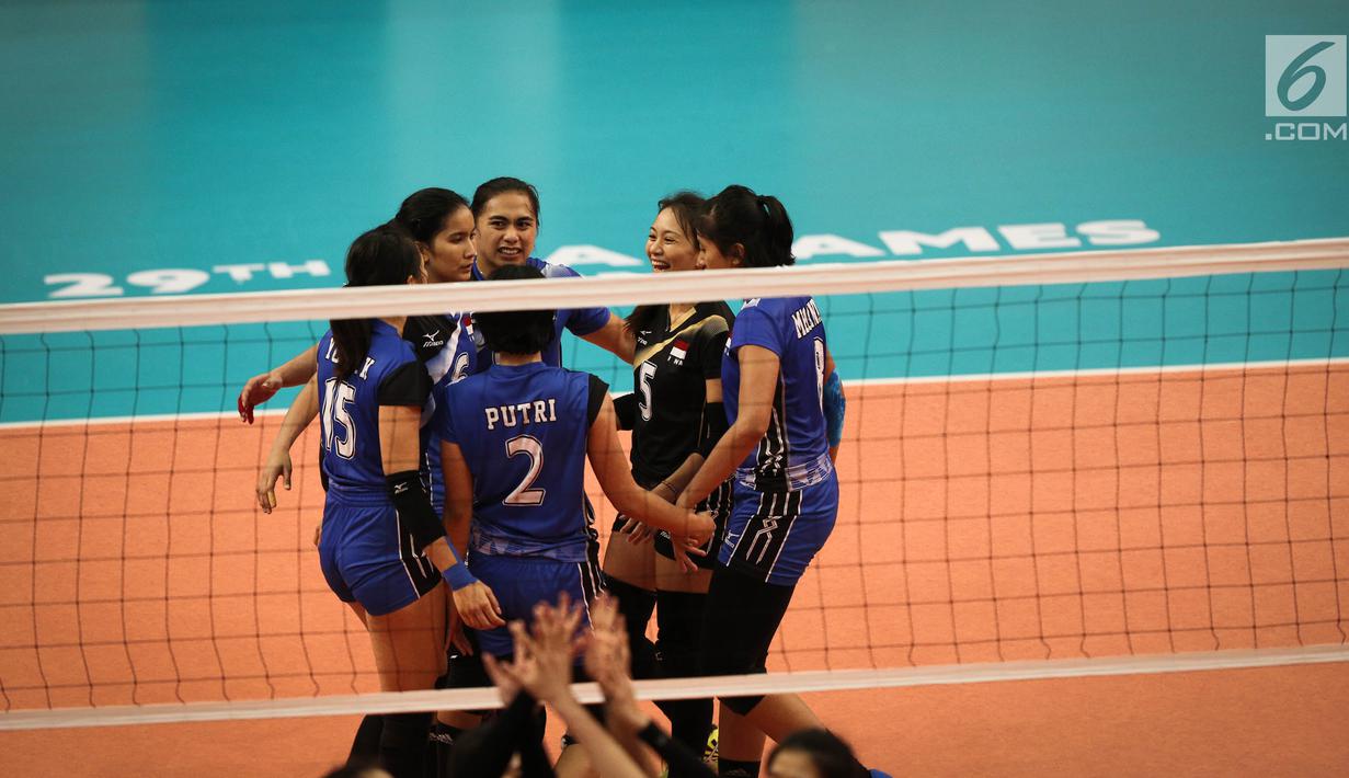 PHOTO Timnas Voli Putri Indonesia Lolos Ke Final SEA Games 2017