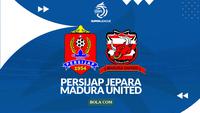 Cover prediksi Persijap Jepara Vs Madura United - BRI Super League. (Bola.com/Gregah Nurikhsani)