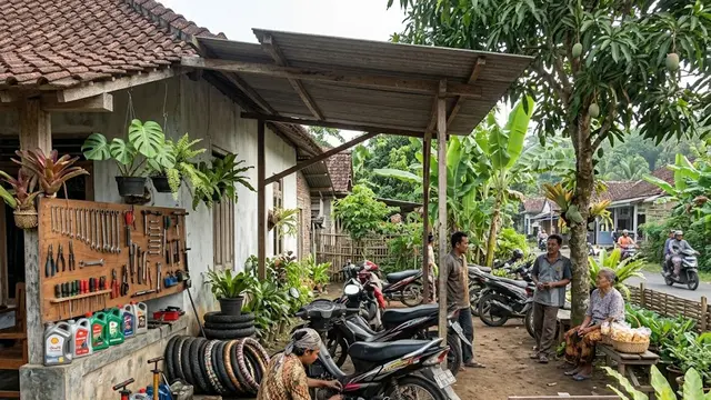 Bengkel Motor Rumahan