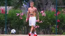 Duhh.. pas olahraga saja Justin Bieber lebih memilih untuk pamer bentuk tubuhnya yang semakin seksi. (instagram/JustinBieber)