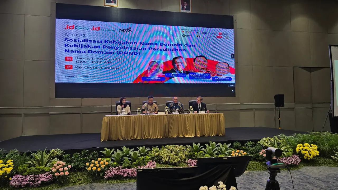Seminar Nasional: Transformasi Pelindungan Merek dan Penyelesaian Perselisihan Nama Domain di Era Digital. Credit: PANDI