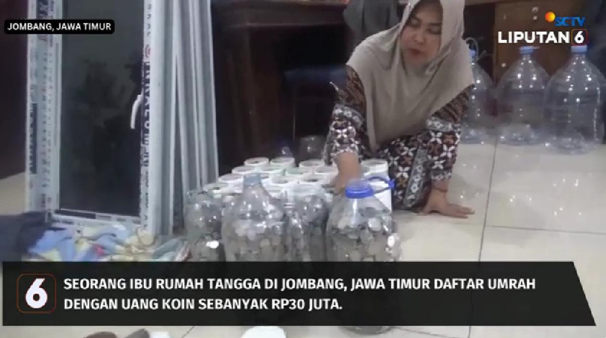 Lilik Setyorini, ibu rumah tangga menabung uang koin selama empat tahun untuk umrah
