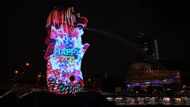 Dimulai Sejak Awal Desember, Pertunjukan Cahaya 'Shine a Light' Terangi Marina Bay Singapura di Malam Tahun Baru
