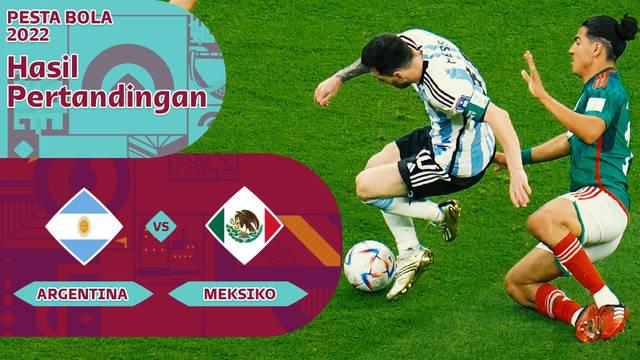 Berita motion grafis laga data dan statistik Grup C Piala Dunia 2022 antara Timnas Argentina melawan Timnas Meksiko, di mana Lionel Messi menjadi man of the match, Minggu (27/11/2022) dinihari WIB.