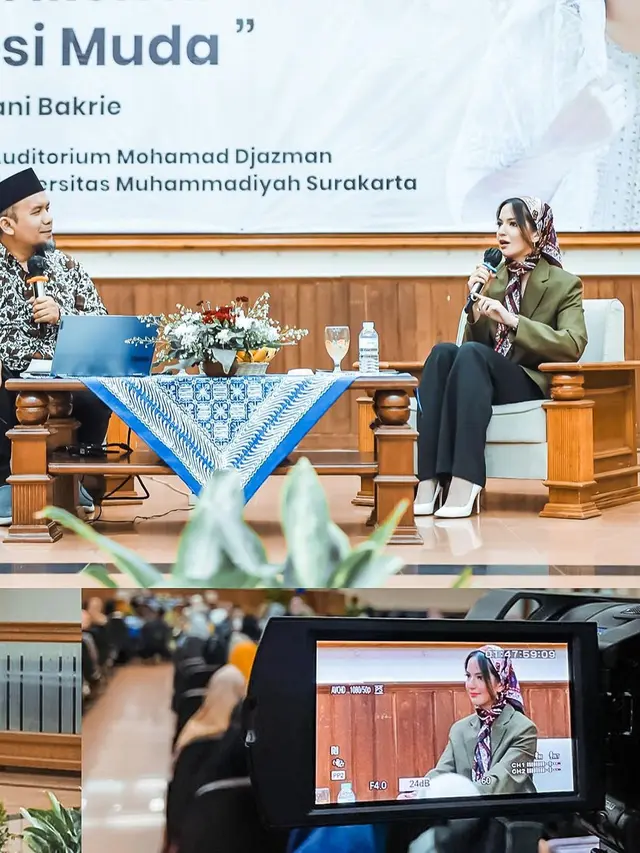 Tampil Berkerudung, Ini 7 Momen Nia Ramadhani Jadi Pembicara Bahas Mental Health