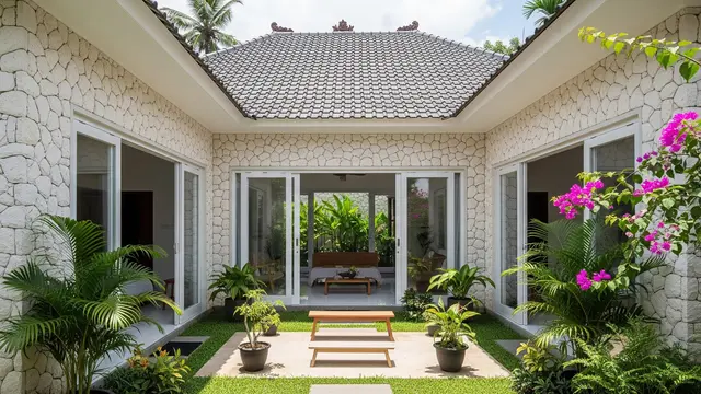 Rumah Kampung dengan Halaman Tengah Terbuka
