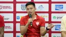 <p>Pemain Timnas Basket Putra Indonesia, Andakara Prastawa berbicara saat konferensi pers Indonesia International Basketball Invitational di Indonesia Arena, Senayan, Jakarta, Kamis (27/07/2023). (Bola.com/Bagaskara Lazuardi)</p>