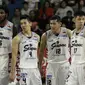 Pemain Stapac Jakarta saat menghadapi Pacific Caesar Surabaya pada laga semi final IBL 2019 di GMSB Kuningan, Jakarta, Jumat(8/3). Stapac unggul 87-66 atas Pacific. (Bola.com/Yoppy Renato)