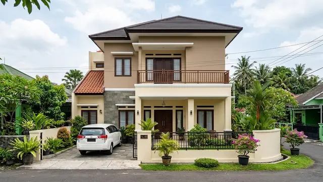 Warna Cat Rumah 2 Lantai yang Terlihat Elegan/AI Generated