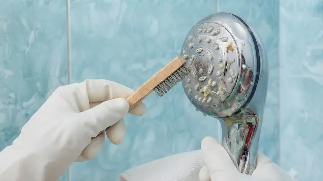 Cara Menghilangkan Karat Pada Shower Kamar Mandi Menggunakan Sikat Kawat Halus