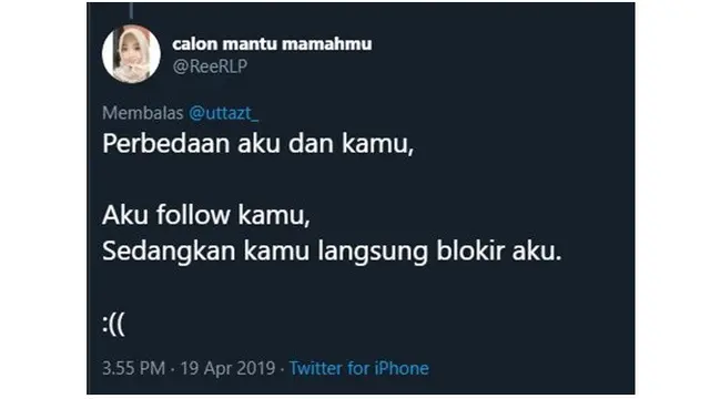 Perbedaan Aku dan Kamu