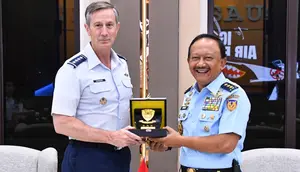 Pangkoopsudnas Dampingi Wakasau Terima Kunjungan Kehormatan Komandan US PACAF