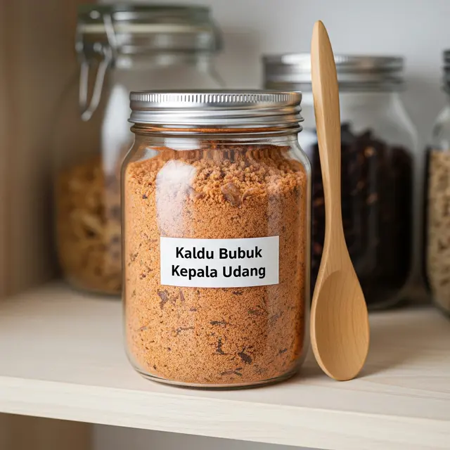 Penyimpanan Kaldu Bubuk Udang