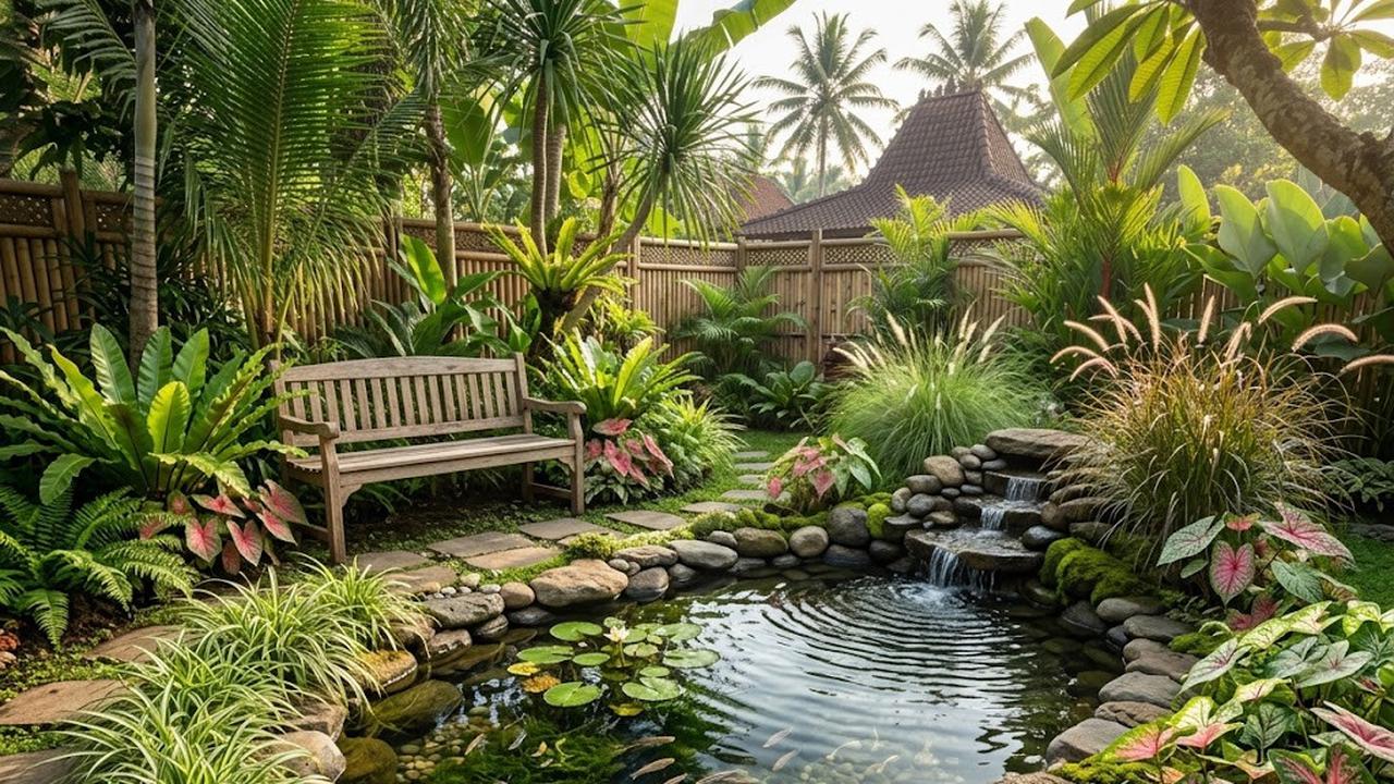 Kolam Mini Menyatu dengan Taman