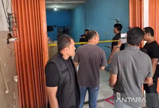 Lokasi Penemuan Mayat Pegawai Ayam Geprek (AntaraNews)