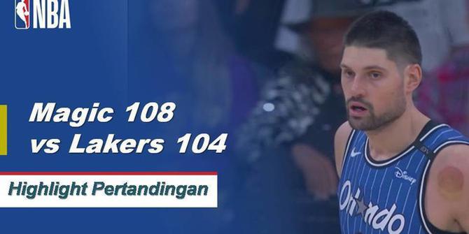 Cuplikan Pertandingan NBA : Magic 108, vs Lakers 104