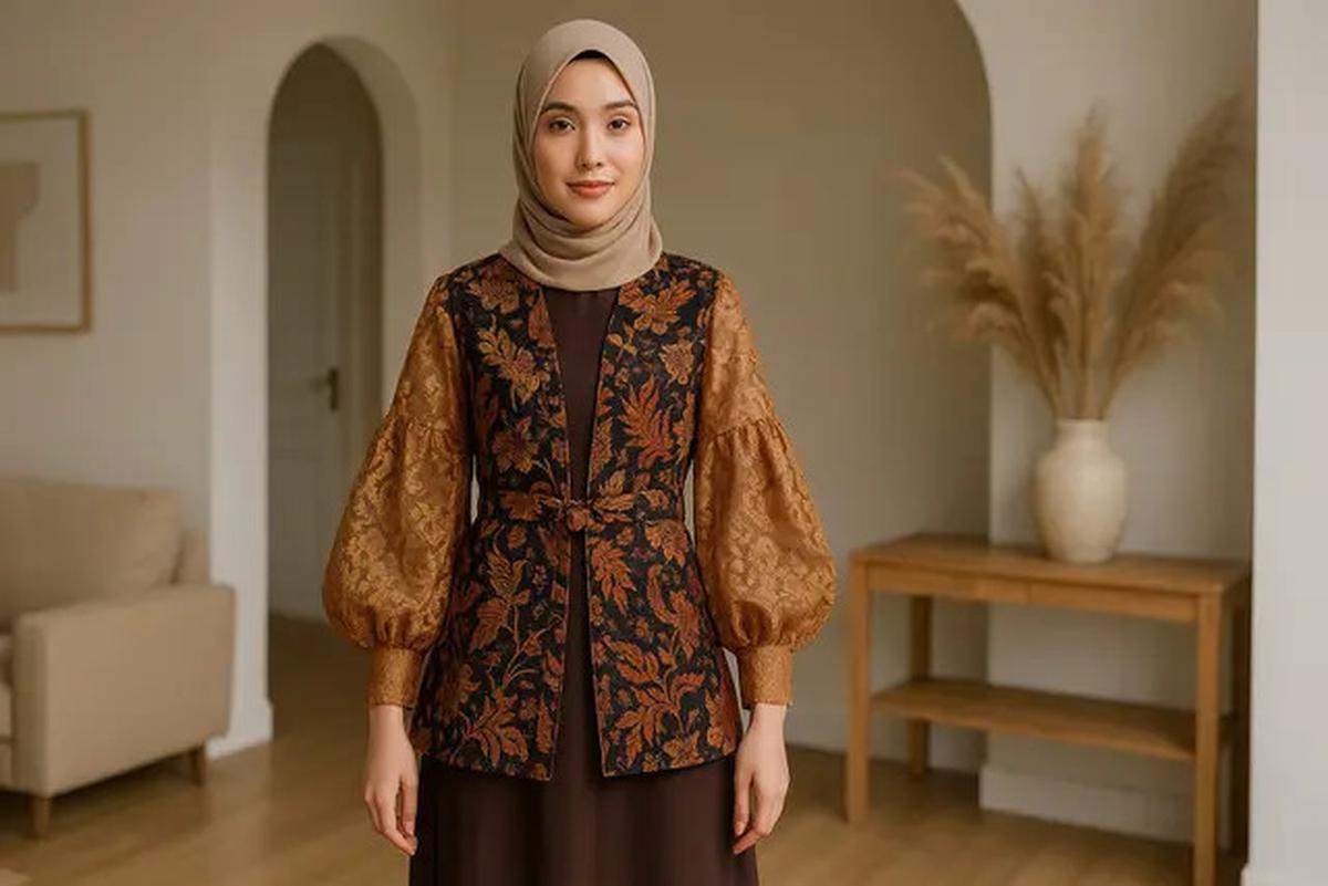 7 Outer Batik Kondangan yang Elegan dan Kekinian, Bisa Dipadukan dengan Gamis hingga Rok Tulis