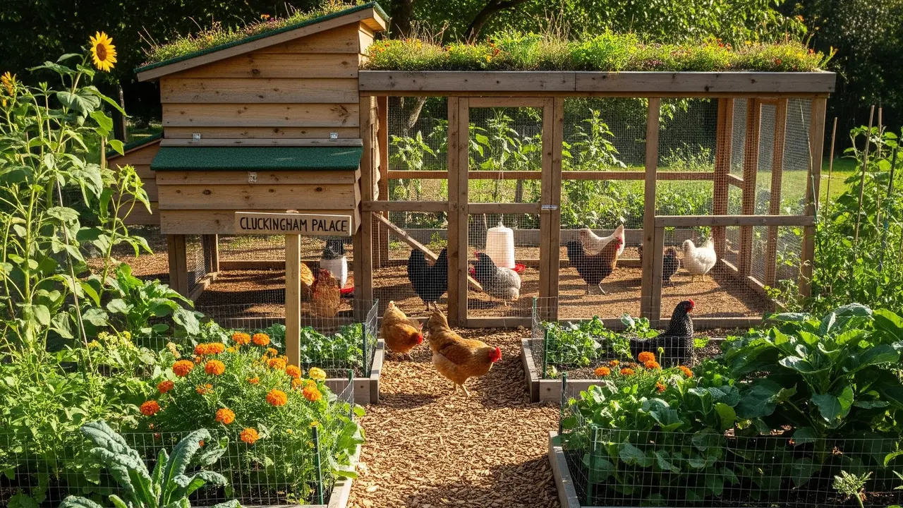 Desain Kebun Ayam yang Menyatu dengan Kandang